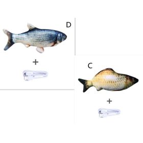 Without Cat Nip Version - Electric Jumping Fish Simulation Electric Fish Toy (Option: C and d)
